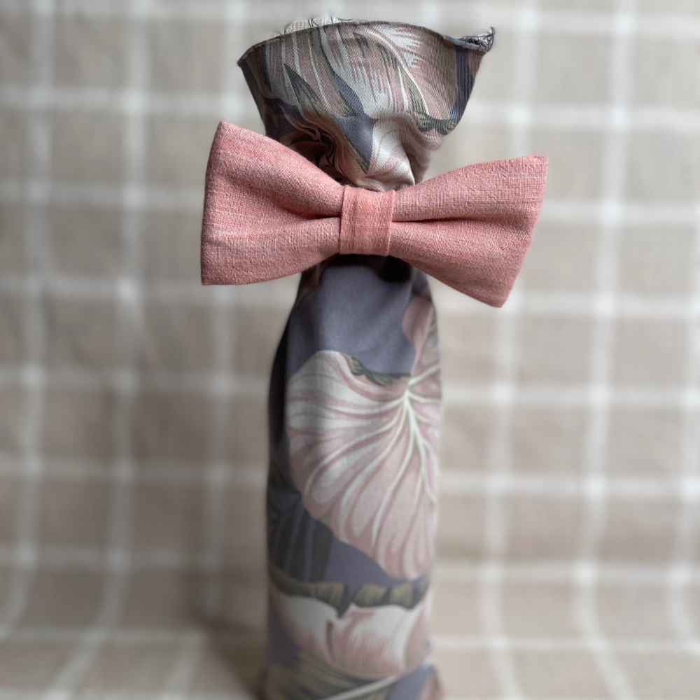 Handcrafted Wine or Liquor Bottle Gift Bag Made From Jeans and Tie